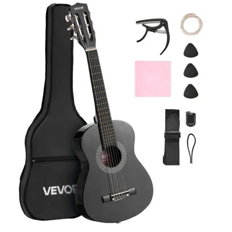 VEVOR Klassikaline kitarr, 780 mm, must