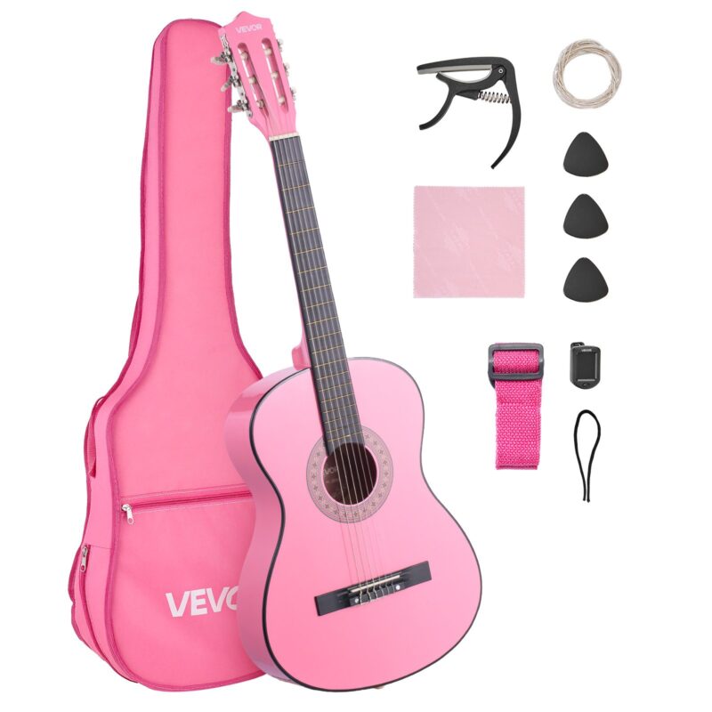 VEVOR Klassikaline kitarr, 960 mm, roosa