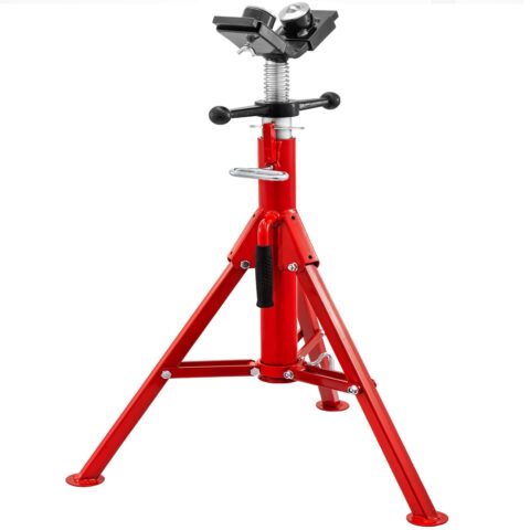 Pipe Stand with 2-Ball Transfer V-Head and Folding Legs, 1134 kg, 71 cm