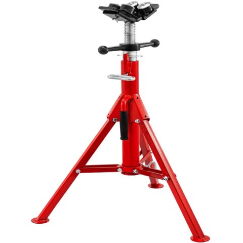 Pipe Stand with 4-Ball Transfer V-Head and Folding Legs, 680 kg, 71 cm