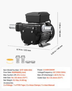 Õliülekandepump 230V, 60 L, 2,4 m — pilt 7