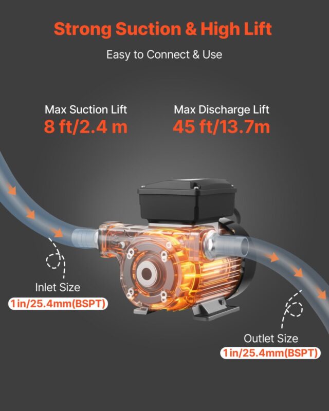 VEVOR Kütuseülekandepump 230V, 60 L, 13,7 m, 11,6 kg