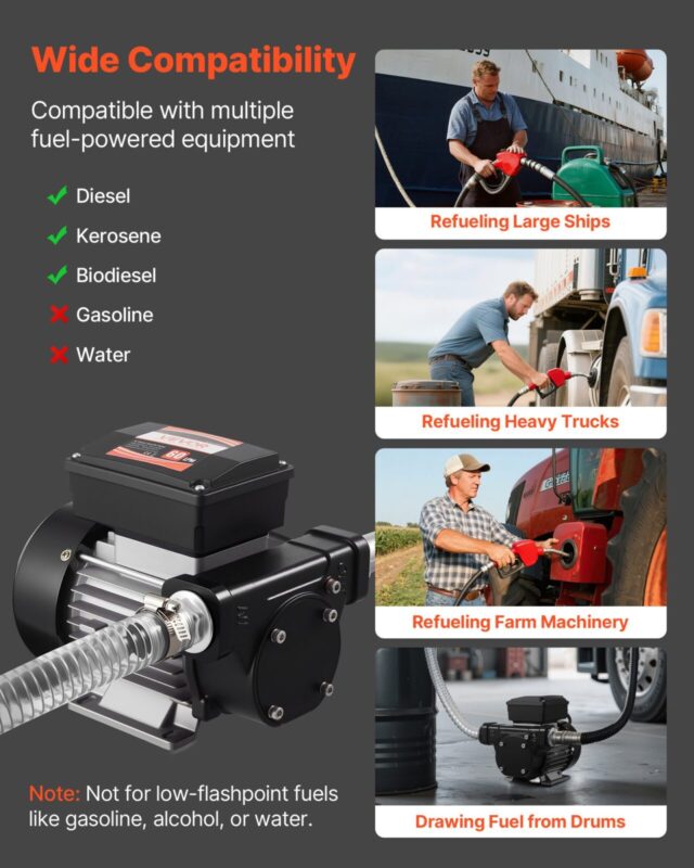VEVOR Kütuseülekandepump 230V, 60 L, 13,7 m, 11,6 kg