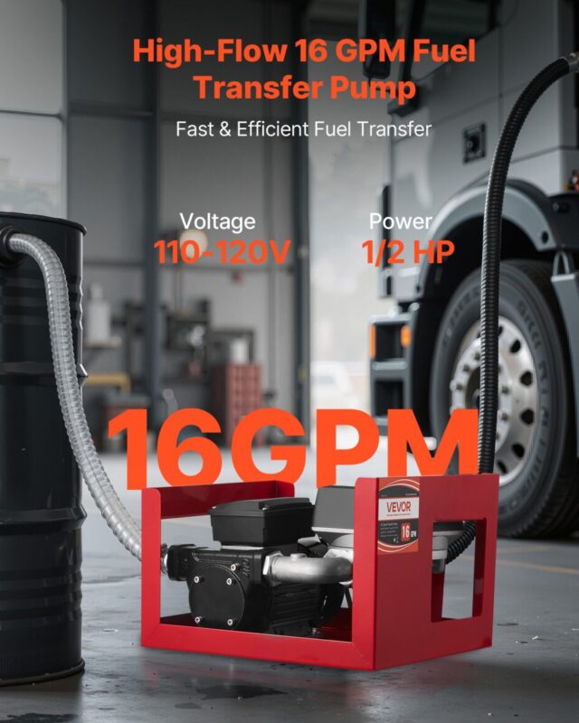 VEVOR Kütuseülekandepump 230V, 60 L, 13,7 m, 16,0 kg