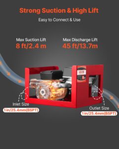 VEVOR Kütuseülekandepump 230V, 60 L, 13,7 m, 16,0 kg — pilt 3