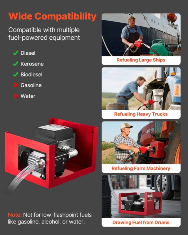 VEVOR Kütuseülekandepump 230V, 60 L, 13,7 m, 16,0 kg