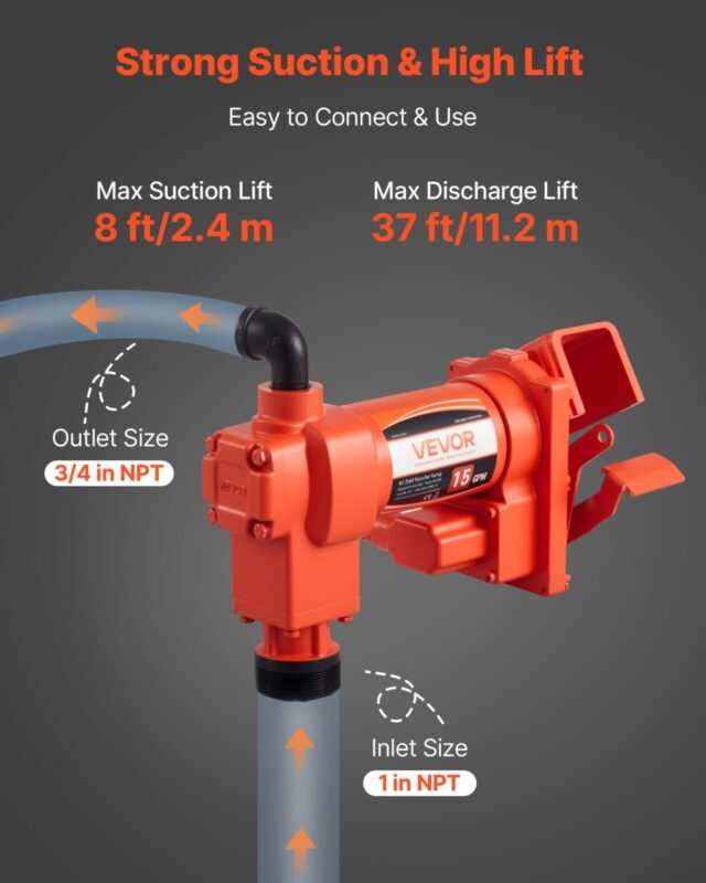 Kütuseülekandepump 230V, 57 L, 2,4 m