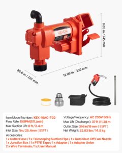 Kütuseülekandepump 230V, 57 L — pilt 7