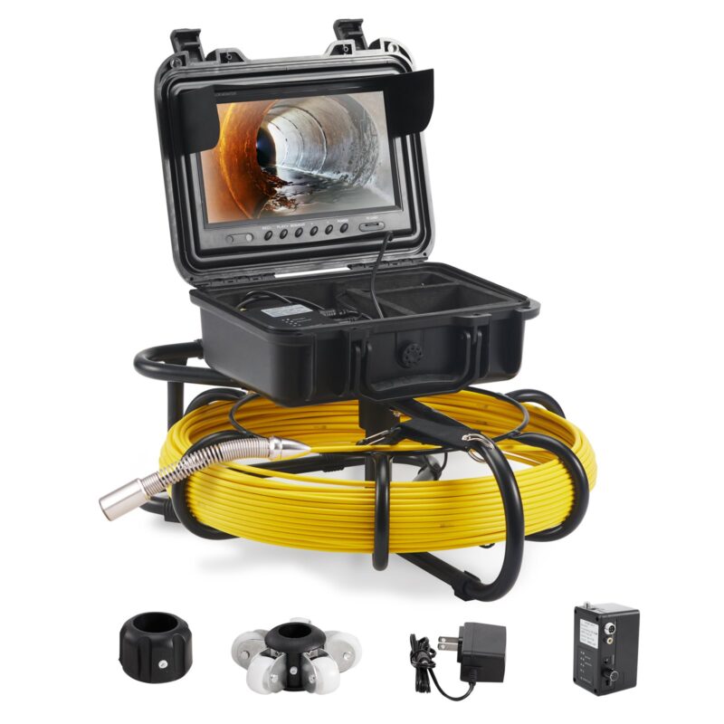 Sewer Camera Pipe Inspection Camera 22.9cm 720p Screen Pipe Camera 50.3m, 22,9 cm, 50,3 m