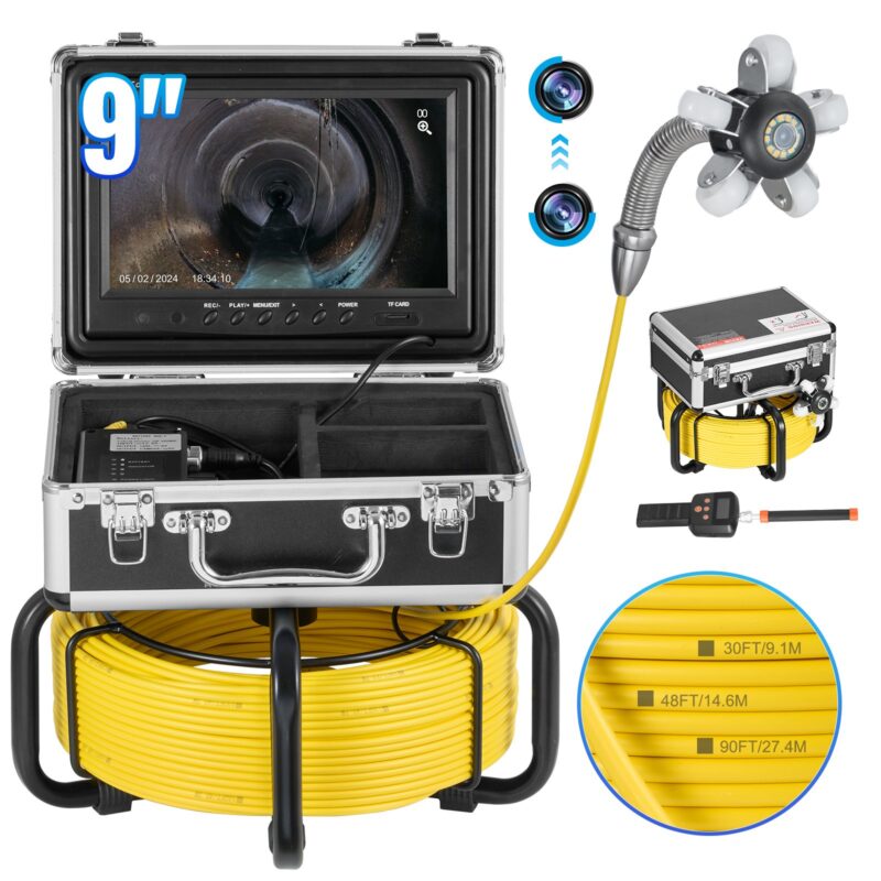 Sewer Camera with 512Hz Locator, 50 m, 22,9 cm