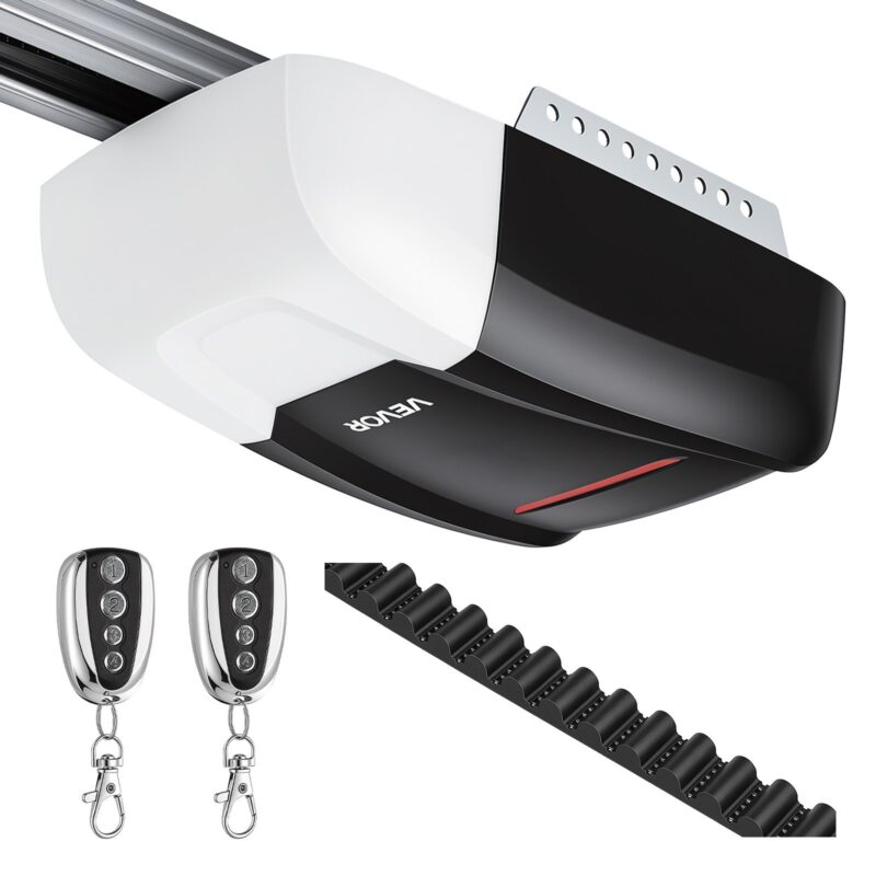 Garage Door Opener 800N Pulling Force Ultra-Quiet Belt Drive Opener, 90 W
