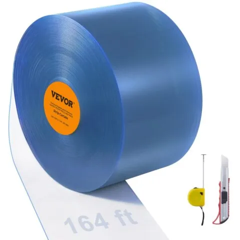 Ribakardin PVC uksekardin 4997,4 cm x 20,3 cm rulljahuti/sügavkülmik läbipaistev plast