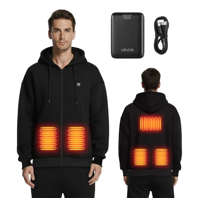 Heated Jacket Hoodie for Men Women, 15 W