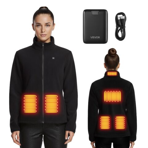 Heated Fleece Jacket for Women, 15 W