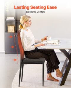 VEVOR Moodne söögitoa aktsenttoolide komplekt 4, 136 kg, must — pilt 2