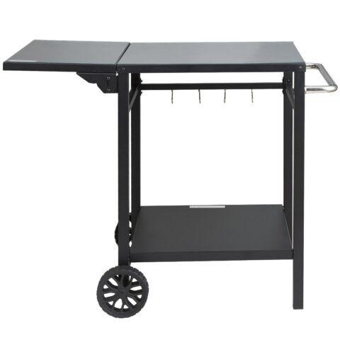 Outdoor Grill Dining Cart with Double-Shelf, 130 g, 99,8 kg