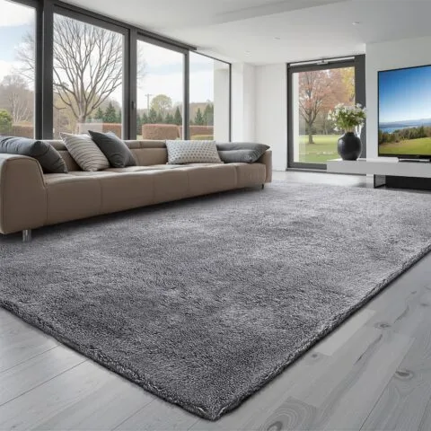 VEVOR Siseruumide plüüsist vaibad, 2,44 x 3,05 m, hall