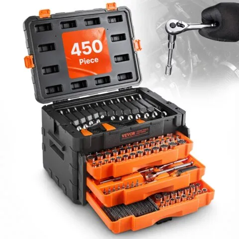 Mechanics tööriistakomplekt ja pistikupesade komplekt, 12,7 mm, 450 tk