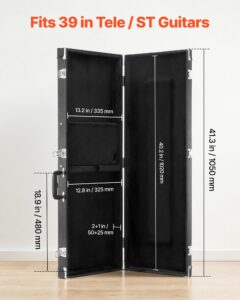 VEVOR Elektrikitarri kõva kohver, 1050 mm, 99,1 cm, must — pilt 2