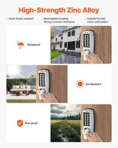Mechanical Keyless Entry Door Lock, 65 mm