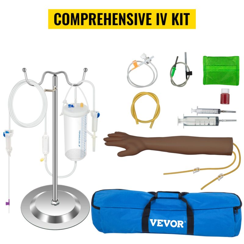 Intravenoosse harjutuskäe komplekt tumeda nahaga flebotoomia käega
