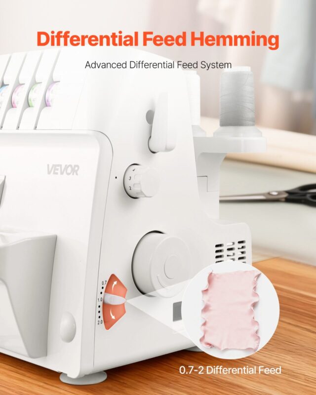 VEVOR Serger overlokõmblusmasin, 320×280×320 mm