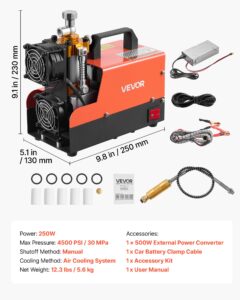 PCP õhukompressor 310 baari PCP õhupüssi kompressor ja väline muundur, 250 W — pilt 7