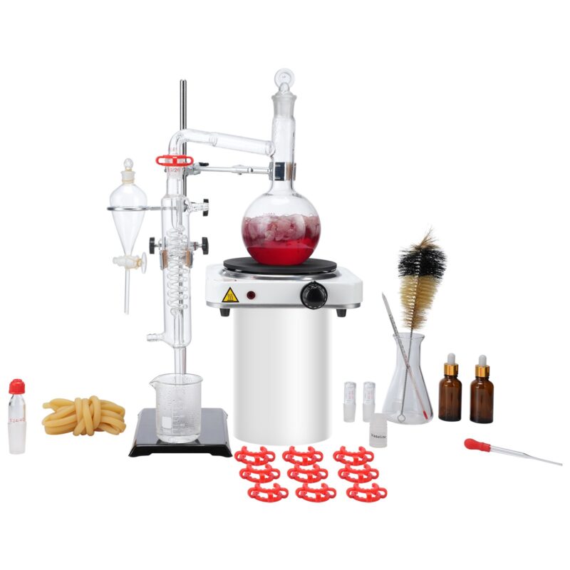 Essential Oil Distillation Kit, 500 ml, 1000 W, 33 tk