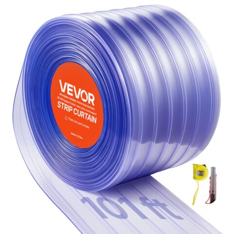 Clear PVC Strip Curtain, 30,8 m, 30,5 cm laius