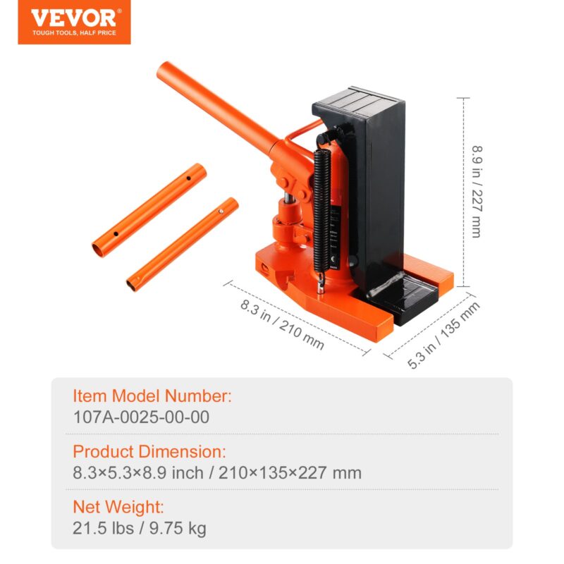 Hüdrauliline varvastugrand, 4990 kg, 2268 kg, 13,5 cm