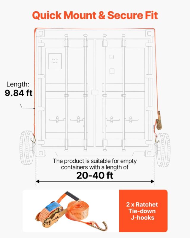 Transpordikonteineri rataste 6-haruliste rataste komplekt, 6 m