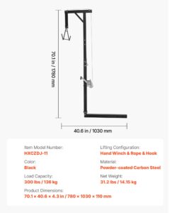 VEVORi veoauto haakekonksuga mängutõstuk, 136 kg, 5,08 cm — pilt 7
