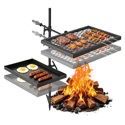 Heavy Duty Swivel Campfire Grill, 435 x 310 mm