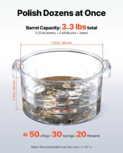 KT-185 magnetiline trummel 180mm ehete poleerimisvahend trummel ja poleerimisviimistleja — pilt 4