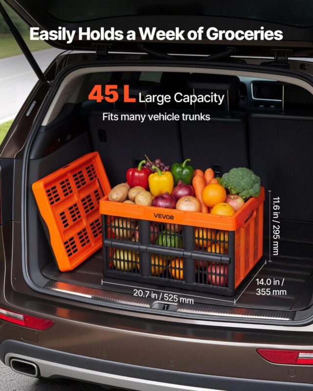 Kokkupandavad plastkastid, 15 kg, 45 L