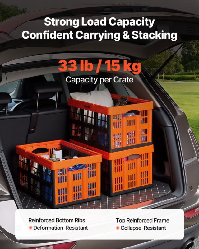 Kokkupandavad plastkastid, 15 kg, 45 L