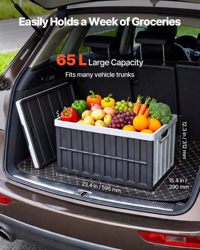 Plastist kokkupandavad hoiukastid kaantega, 38 kg, 65 L