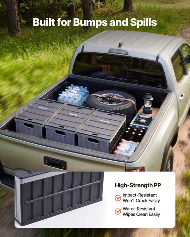 Plastist kokkupandavad hoiukastid kaantega, 38 kg, 65 L