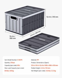 Plastist kokkupandavad hoiukastid kaantega, 38 kg, 65 L — pilt 7