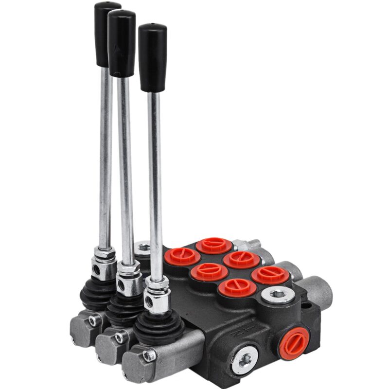 3 Spool Hydraulic Control Valve 11GPM Hydraulic Directional Control Valve Double Acting