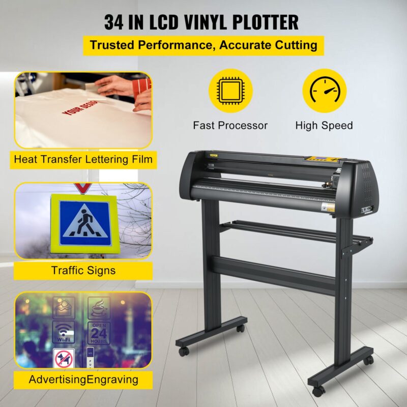 Vinüüllõikurplotter 86,4 cm Signmaster tarkvara siltide valmistamise masin 870 mm paberi