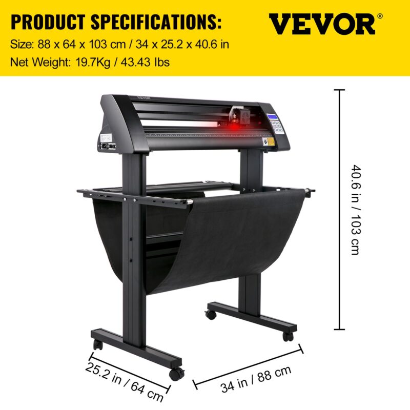 VEVOR Vinüüllõikur, 720 mm, 19,7 kg