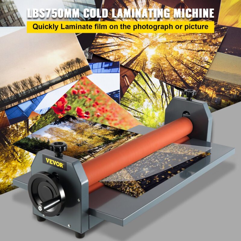 74,9 cm 750MM manuaalne külmrulllaminaator vinüülfotofilmi kinnituslaminaator, 750 mm