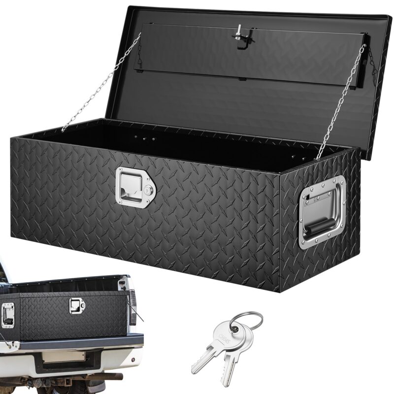 Heavy Duty Aluminum Truck Bed Tool Box, 30 kg, 762 x 330 x 244 mm, 76,2 x 33,0 x 24,4 cm
