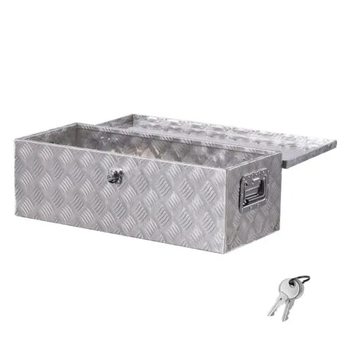 VEVOR Raskeveokite alumiiniumist veoauto voodi tööriistakast, 50 kg, 762 x 330,2 x 243,84 mm, hõbe
