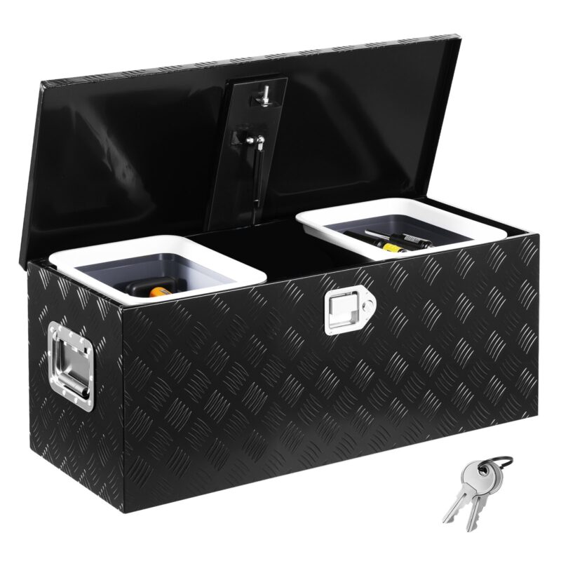 Heavy Duty Aluminum Truck Bed Tool Box, 40 kg, 899 x 370 x 370 mm