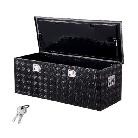 Heavy Duty Aluminum Truck Bed Tool Box, 100 kg, 1219,2 x 495,3 x 444,5 mm