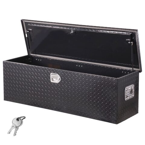 Heavy Duty Aluminum Truck Bed Tool Box, 100 kg, 1244,6 x 381 x 381 mm