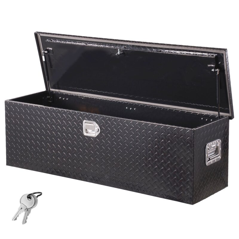 Heavy Duty Aluminum Truck Bed Tool Box, 100 kg, 1244,6 x 381 x 381 mm