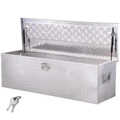 VEVOR Raskeveokite alumiiniumist veoauto voodi tööriistakast, 100 kg, 1244,6 x 381 x 381 mm, hõbe